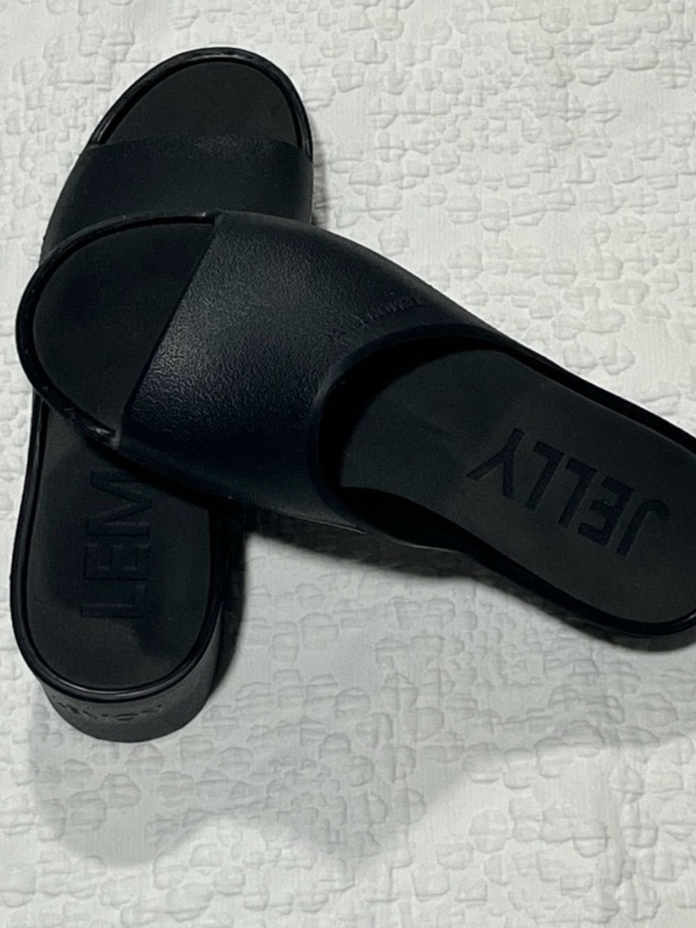 LEMON JELLY Black Slide Sandals